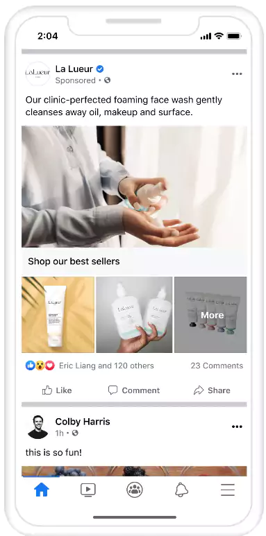 Facebook Ad Format- collections