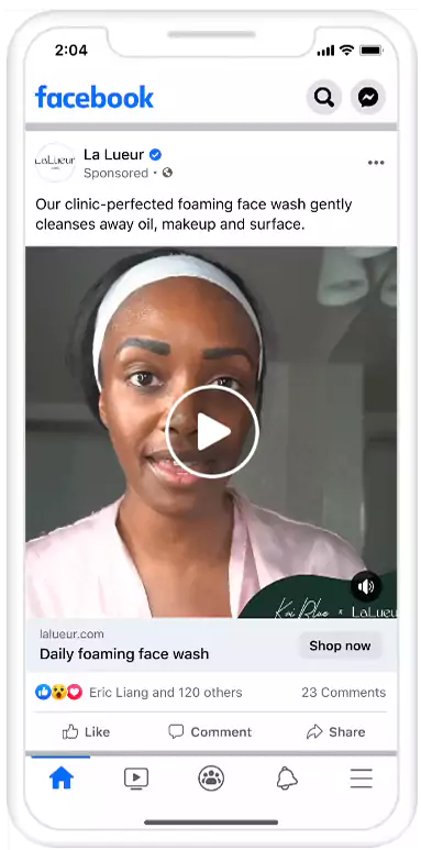 Facebook Ad Format video