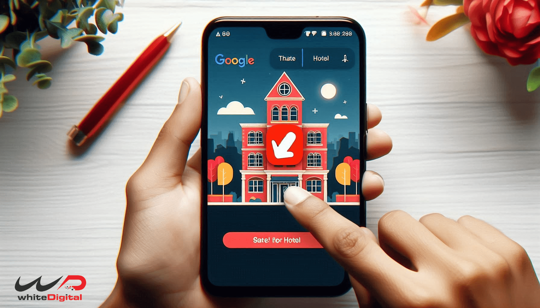 Google Ads Experiments Share Icon on Hotel Ads