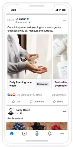 Facebook Ad Format carousel