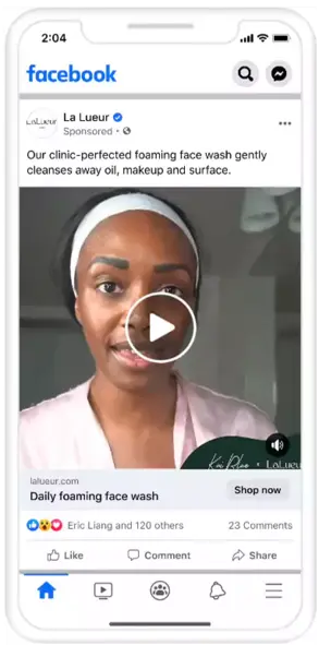 Facebook Ad Format video
