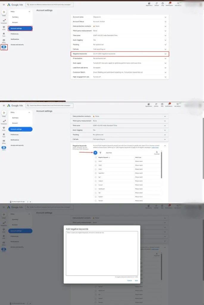 Place Negative Keywords in Account level.